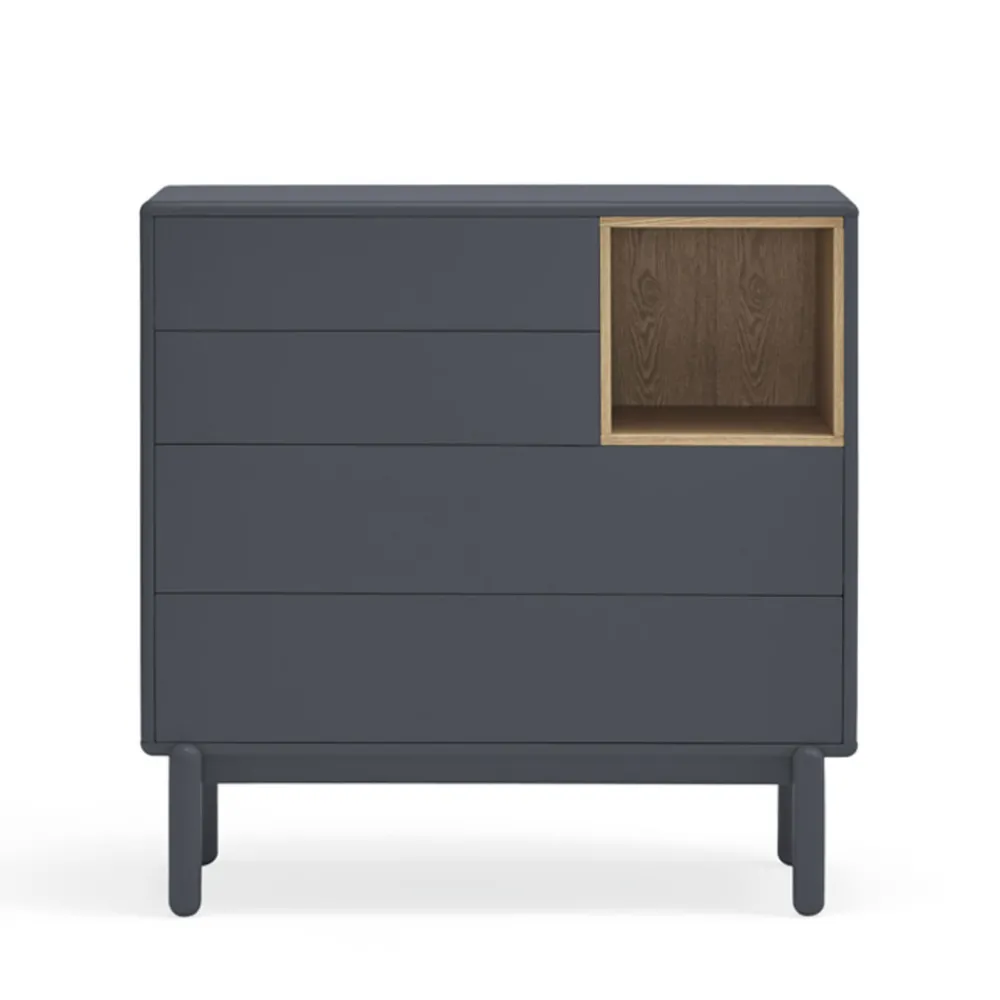 Teulat CORVO Commode 4 tiroirs 1 niche en bois L90xH90cm
