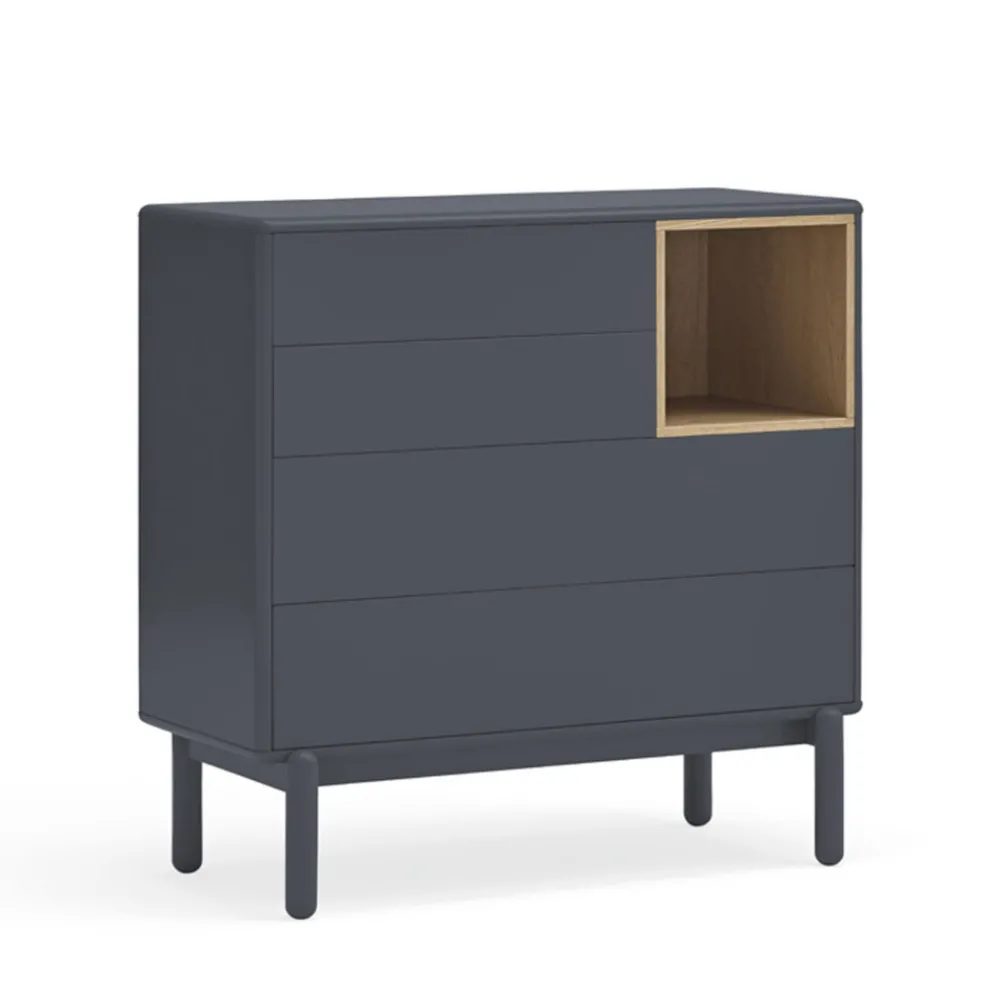 Teulat CORVO Commode 4 tiroirs 1 niche en bois L90xH90cm