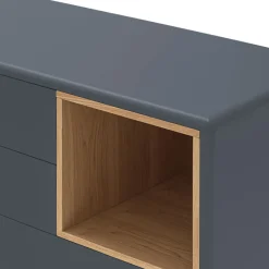 Teulat CORVO Commode 4 tiroirs 1 niche en bois L90xH90cm
