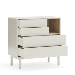 Teulat CORVO Commode 4 tiroirs 1 niche en bois L90xH90cm