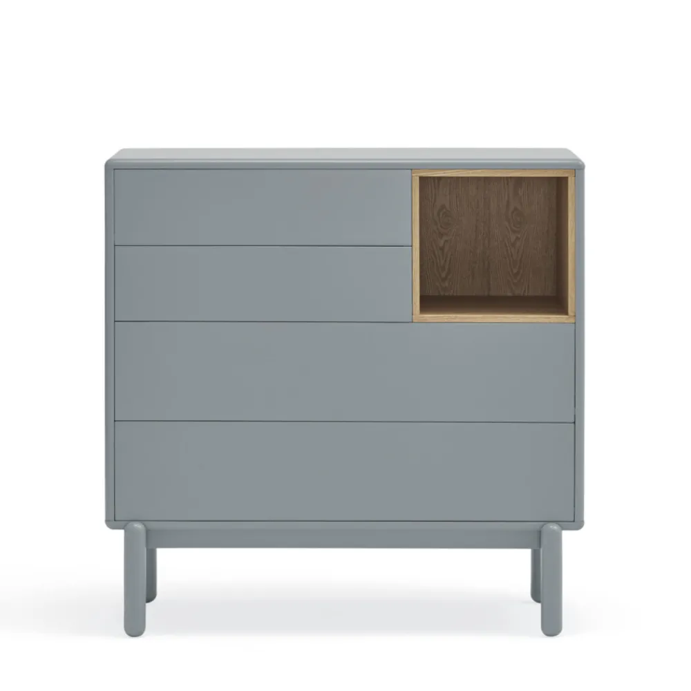 Teulat CORVO Commode 4 tiroirs 1 niche en bois L90xH90cm