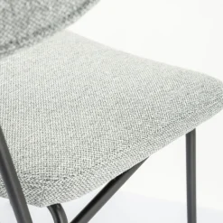 By-Boo CROCKETT Lot de 2 chaises de bar en tissu et métal H66cm