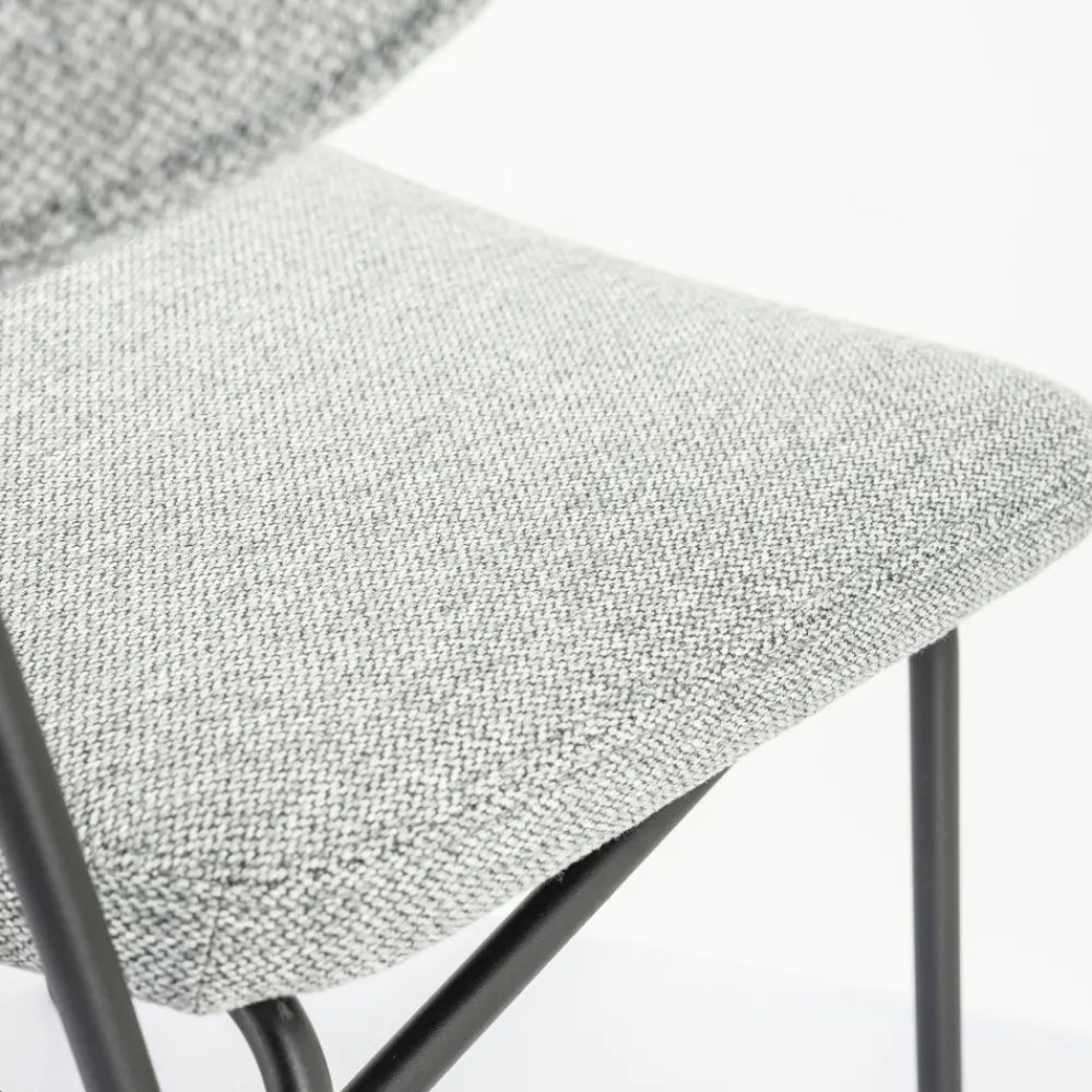 By-Boo CROCKETT Lot de 2 chaises de bar en tissu et métal H66cm