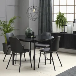 No name CURVI Lot de 2 chaises en plastique et métal