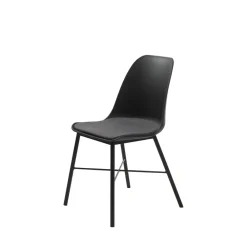 No name CURVI Lot de 2 chaises en plastique et métal