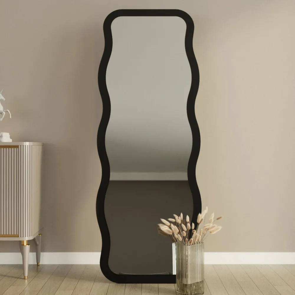 Drawer CURVI Miroir sur pieds en bois 50x160cm