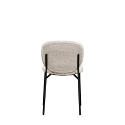 Drawer DALBY Lot de 2 chaises en tissu bouclette et métal