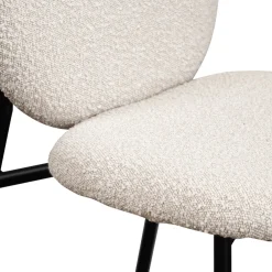 Drawer DALBY Lot de 2 chaises en tissu bouclette et métal