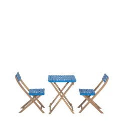 Drawer DANA Set bistrot pliant de jardin 2 personnes en bois