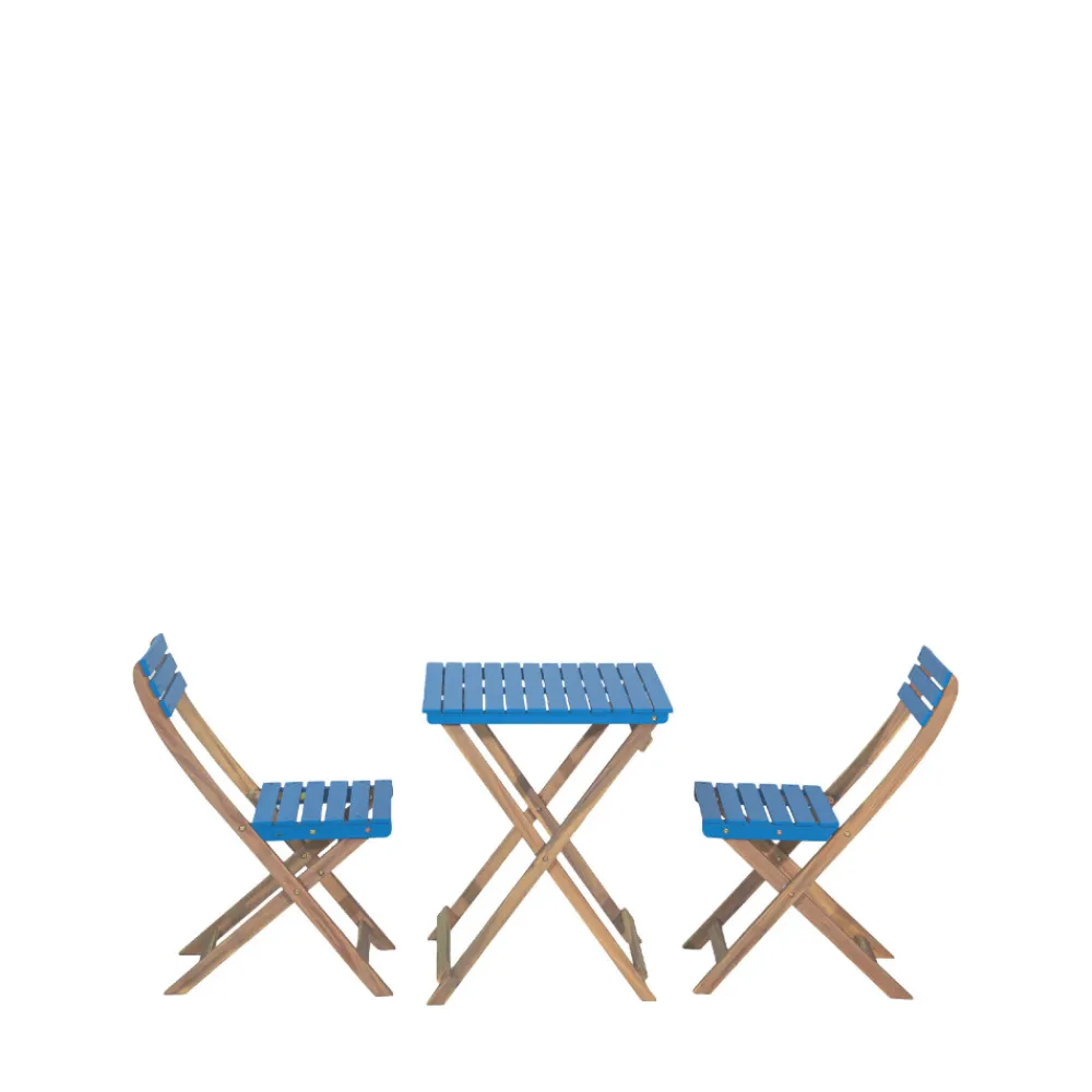Drawer DANA Set bistrot pliant de jardin 2 personnes en bois