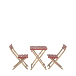 Drawer DANA Set bistrot pliant de jardin 2 personnes en bois