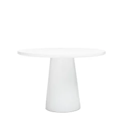 Drawer DANLI Table à manger 4 personnes ronde en fibre de ciment