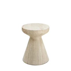 Drawer DANLI Tabouret effet travertin H45cm