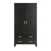 Enfant Woood DIAN Armoire vestiaire pour enfant 2 portes 2 tiroirs