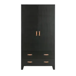 Enfant Woood DIAN Armoire vestiaire pour enfant 2 portes 2 tiroirs