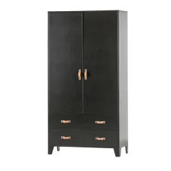 Enfant Woood DIAN Armoire vestiaire pour enfant 2 portes 2 tiroirs