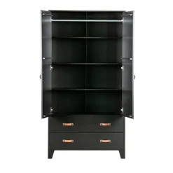 Enfant Woood DIAN Armoire vestiaire pour enfant 2 portes 2 tiroirs