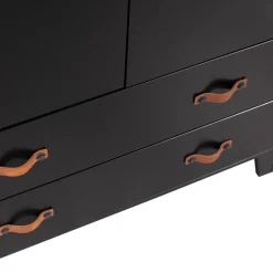 Enfant Woood DIAN Armoire vestiaire pour enfant 2 portes 2 tiroirs