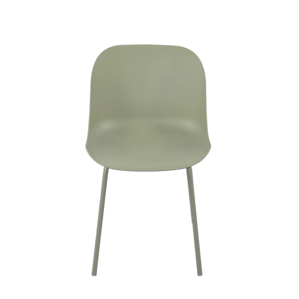 Drawer DIEGO Lot de 4 chaises intérieur et extérieur en plastique et métal