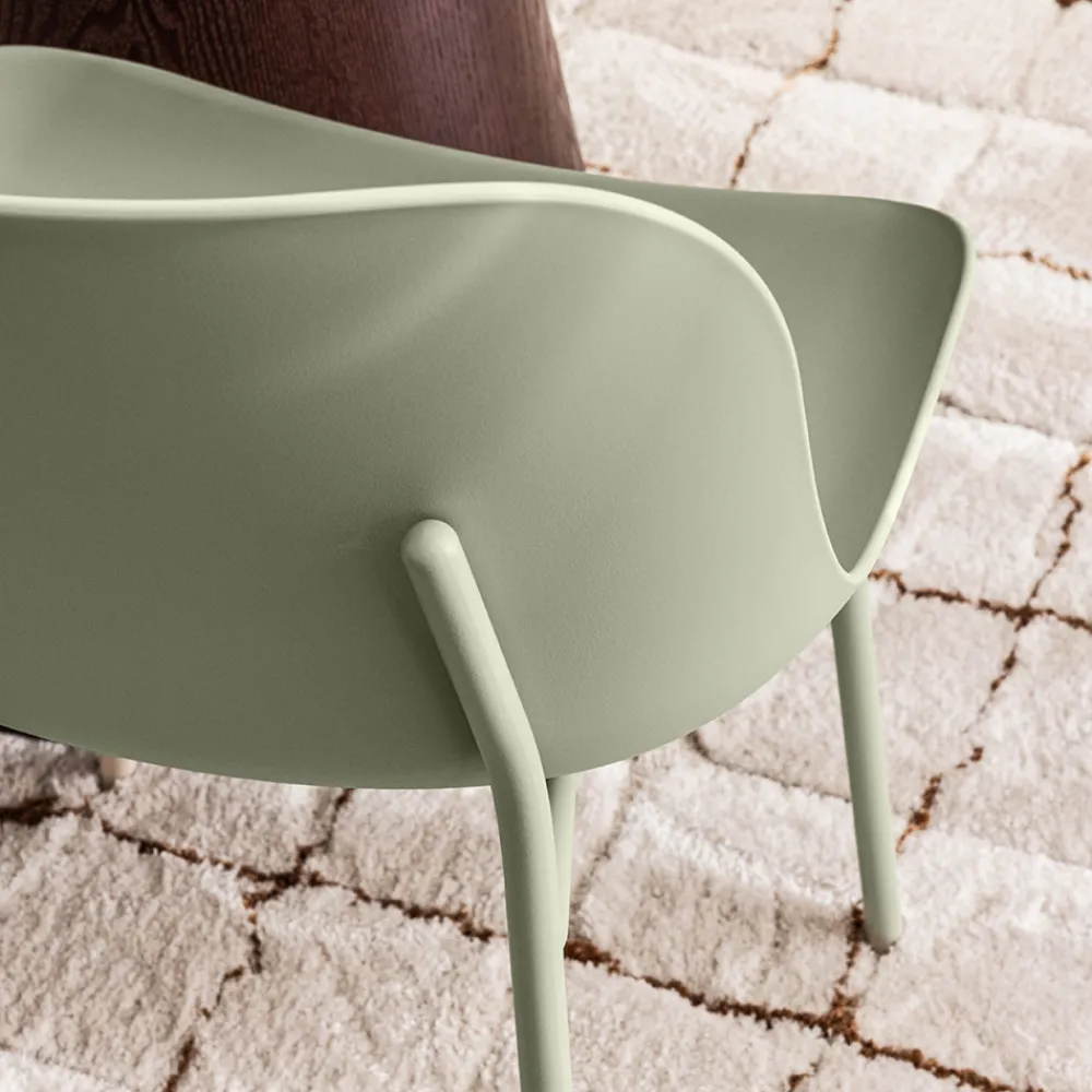 Drawer DIEGO Lot de 4 chaises intérieur et extérieur en plastique et métal
