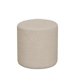 House Nordic EJBY Pouf rond en tissu bouclette ø34cm