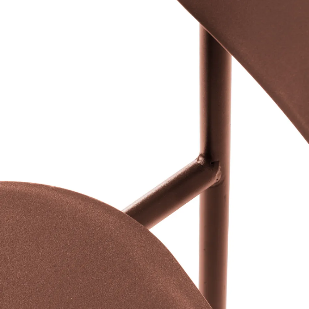 No name ELIN Lot de 4 chaises en plastique et métal