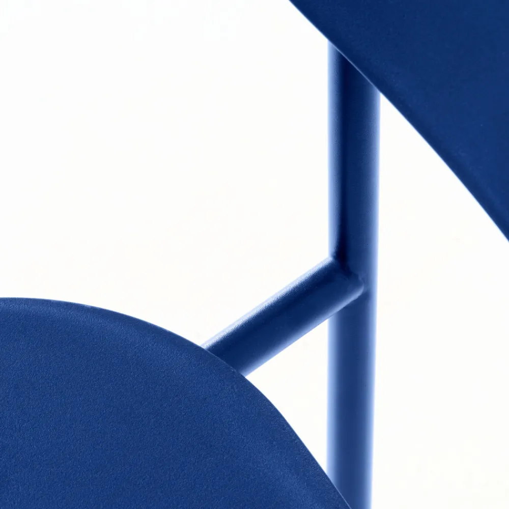 No name ELIN Lot de 4 chaises en plastique et métal