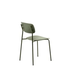 No name ELIN Lot de 4 chaises en plastique et métal