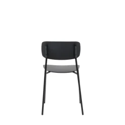 No name ELIN Lot de 4 chaises en plastique et métal
