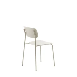 No name ELIN Lot de 4 chaises en plastique et métal