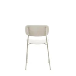 No name ELIN Lot de 4 chaises en plastique et métal