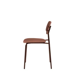 No name ELIN Lot de 4 chaises en plastique et métal