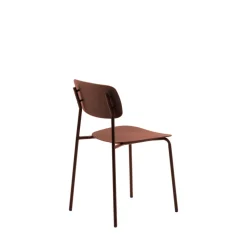 No name ELIN Lot de 4 chaises en plastique et métal