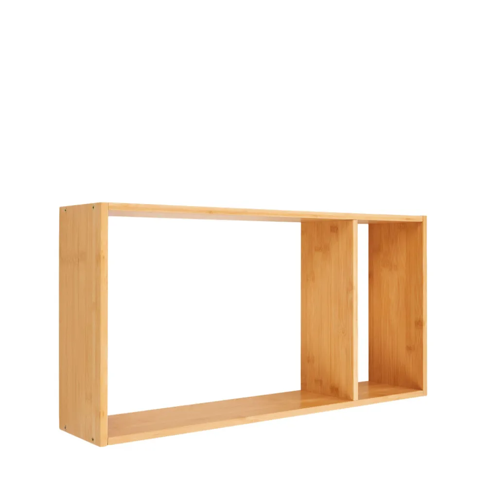 House Nordic EMBER Etagère murale 2 niches en bambou L70cm