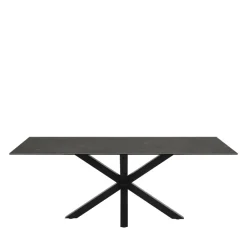 Drawer EURAME Table à manger 8 personnes en céramique et métal
