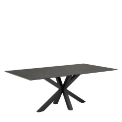 Drawer EURAME Table à manger 8 personnes en céramique et métal