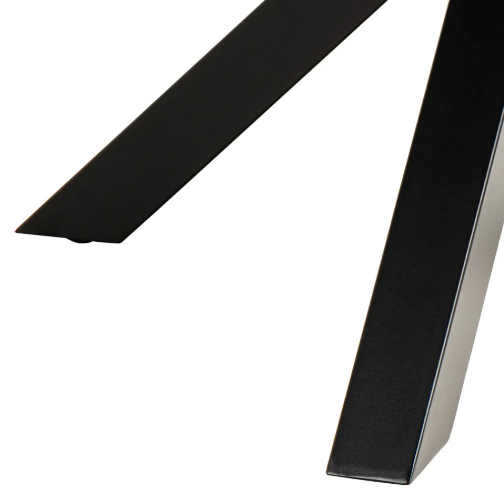 Drawer EURAME Table à manger 4 places ronde en céramique et métal