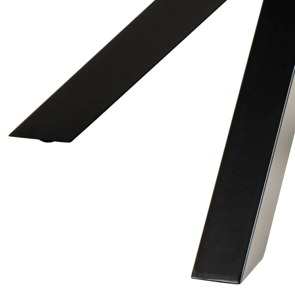 Drawer EURAME Table à manger 4 places ronde en céramique et métal