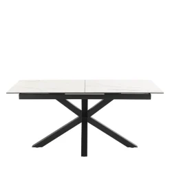 Drawer EURAME Table à manger extensible 6 à 8 places en céramique et métal 168-210x90cm