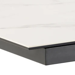 Drawer EURAME Table à manger extensible 6 à 8 places en céramique et métal 168-210x90cm