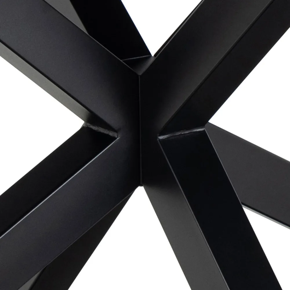 Drawer EURAME Table à manger extensible 6 à 12 personnes en céramique et métal 200-240x100cm