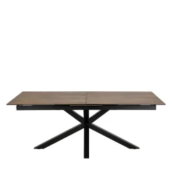 Drawer EURAME Table à manger extensible 6 à 12 personnes en céramique et métal 200-240x100cm