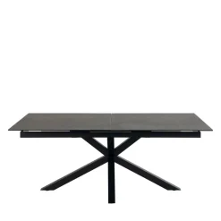 Drawer EURAME Table à manger extensible 6 à 12 personnes en céramique et métal 200-240x100cm