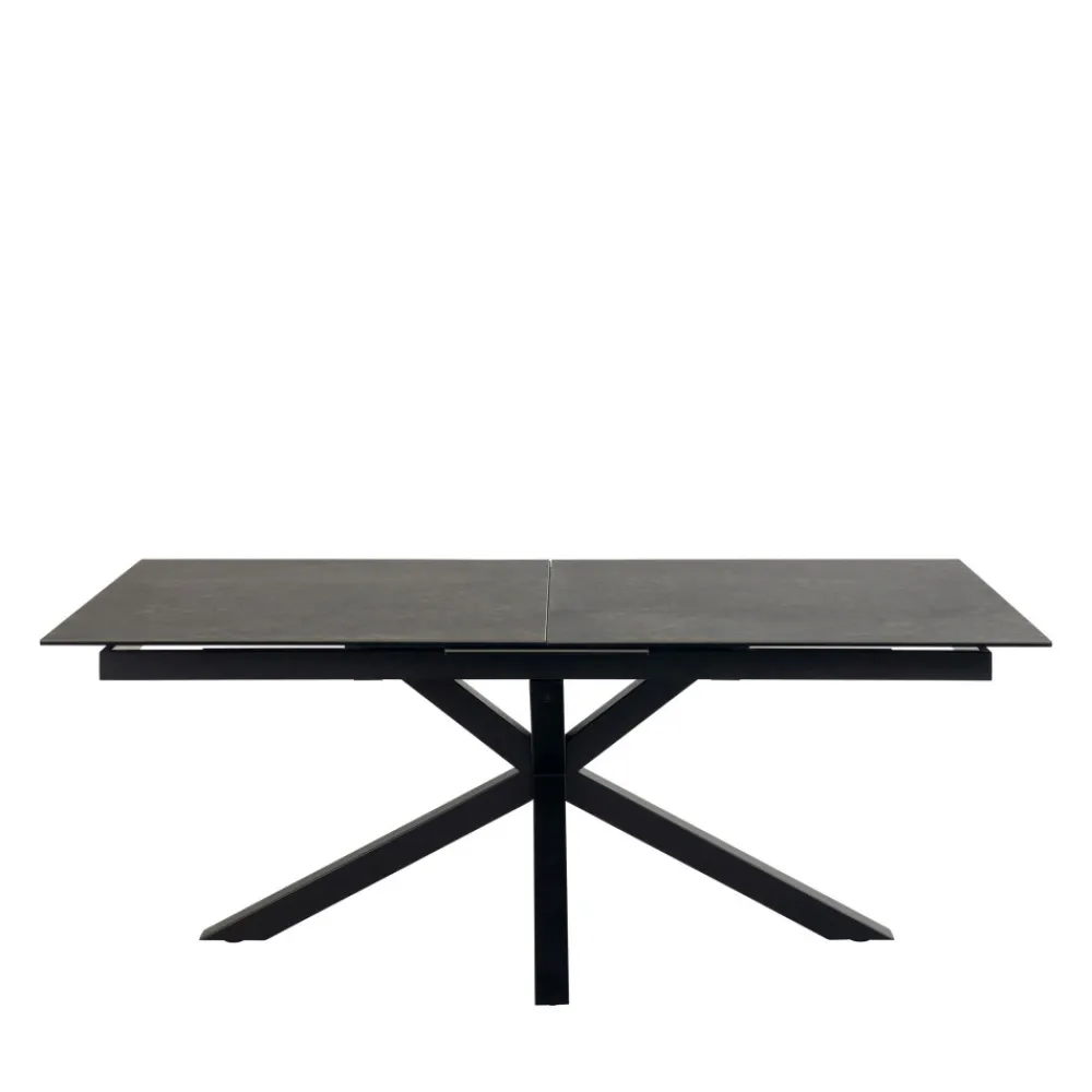 Drawer EURAME Table à manger extensible 6 à 12 personnes en céramique et métal 200-240x100cm