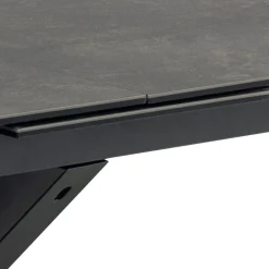 Drawer EURAME Table à manger extensible 6 à 12 personnes en céramique et métal 200-240x100cm