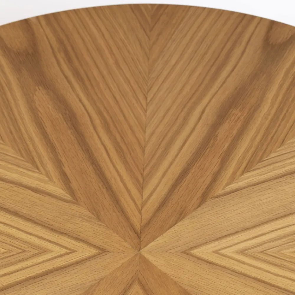 No name FABIO Table basse d'appoint ronde en bois ø80cm