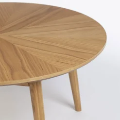 No name FABIO Table basse d'appoint ronde en bois ø80cm