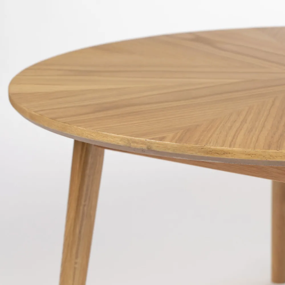 No name FABIO Table basse d'appoint ronde en bois ø80cm