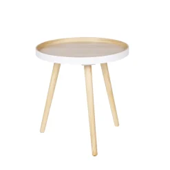 Woood FALSE Table basse ronde trépied