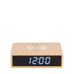 Karlsson FAT Réveil en bois avec chargeur téléphone